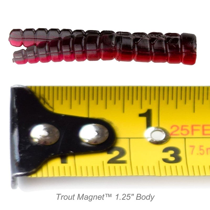 Trout Magnet Leland's Lures Trout Magnet 50-Pack Split-Tail Grub Body Pack, Also Great for Bass and Panfish, Pink - Image 3